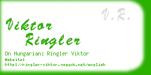 viktor ringler business card